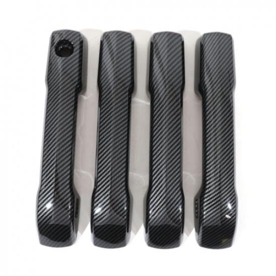 ABS Carbon Fiber Exterior Side Door Handle Cover Trim For Toyota Tacoma 2024+
