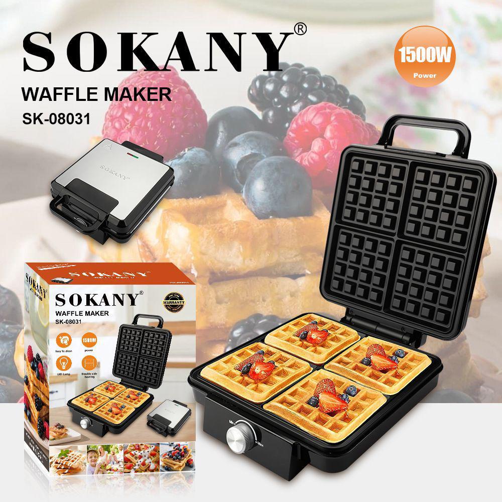 08031 Four-Slice Waffle and Sandwich Maker - Electric Griddle Home Appliance