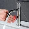 Brass Intelligent Automatic Sensor Bathroom Basin Faucets Hot Cold Water Intelligent Sink Faucet Deck Mount Washing Crane