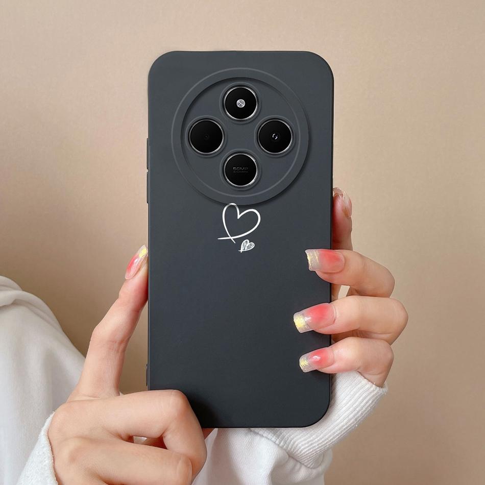 For Xiaomi POCO C75 Case Love Heart Butterfly Back Cover For POCO C 75 4G Phone Housing Soft High Quality Liquid Silicone Fundas