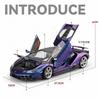 1:18 Lamborghini LP770-4 Alloy Sports Car Simulation Model Ornament Sound Light Car Model Toy Gift For Kid