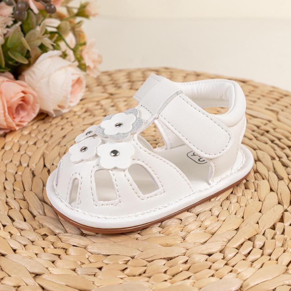 Летние детские сандалии: Милые цветочные узоры, Мягкие подошвы из ПУ, Идеально для малышей.