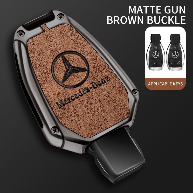 CRX1 Leather Car Key Case Cover Shell Fob For Mercedes Benz A B C E Class GLS GLA GLK GLC CLS CLA W204 W205 W212 W463 W176 Accessory