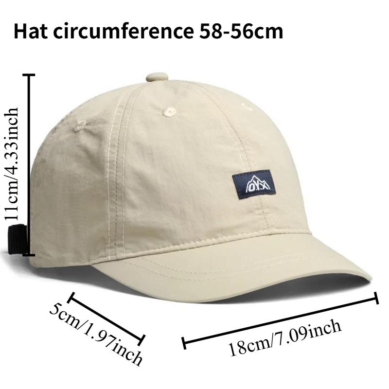1Pcs Short Brim Baseball Cap Vintage Quick Dry Sports Hat for Outdoor Activities Sun Protection Exquisite Simple and Versatile