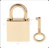 1Pc Mini Square Padlocks Light Golden