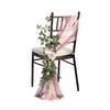 3Pcs Set Chair Bench Pew Flowers Artificial Flowers Party Aisle Chair Decor
