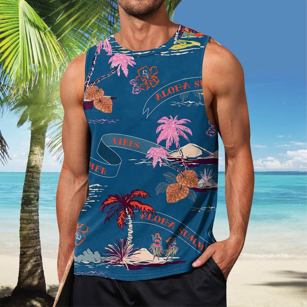 Летний мужской однотонный поглощающий пот дышащий жилет без рукавов с принтом и расширяющимся плечом