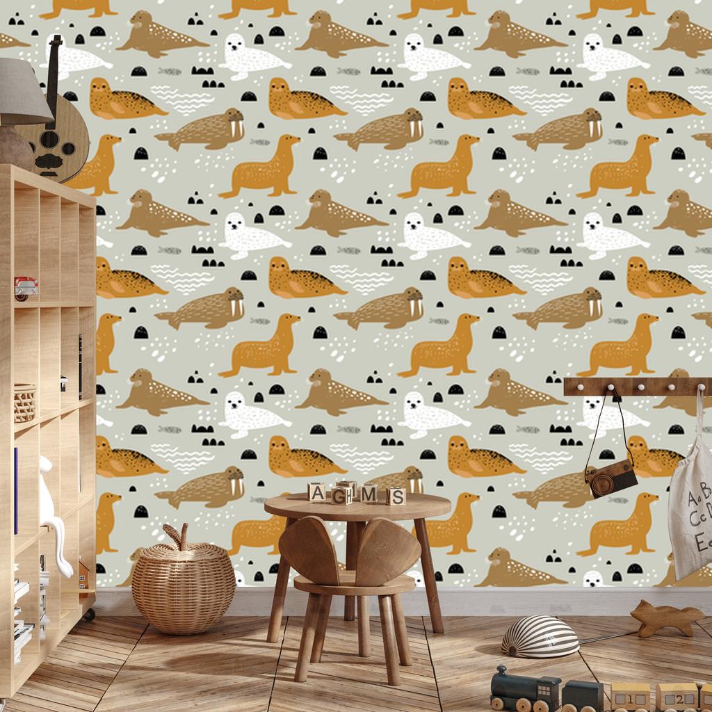 Seals wallpaper for living room and bedroom 50x1000