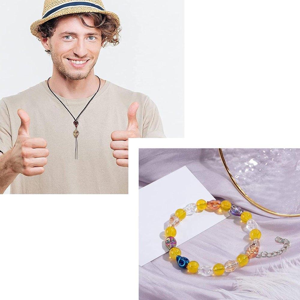 10/20/40 шт. Стеклянный материал AB цветной череп голова декоративные бусины DIY браслет ожерелье серьги брелок цепочка для ног цепочка для телефона