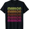 First Name Marlon Funky Retro Vintage Disco Design T-Shirt