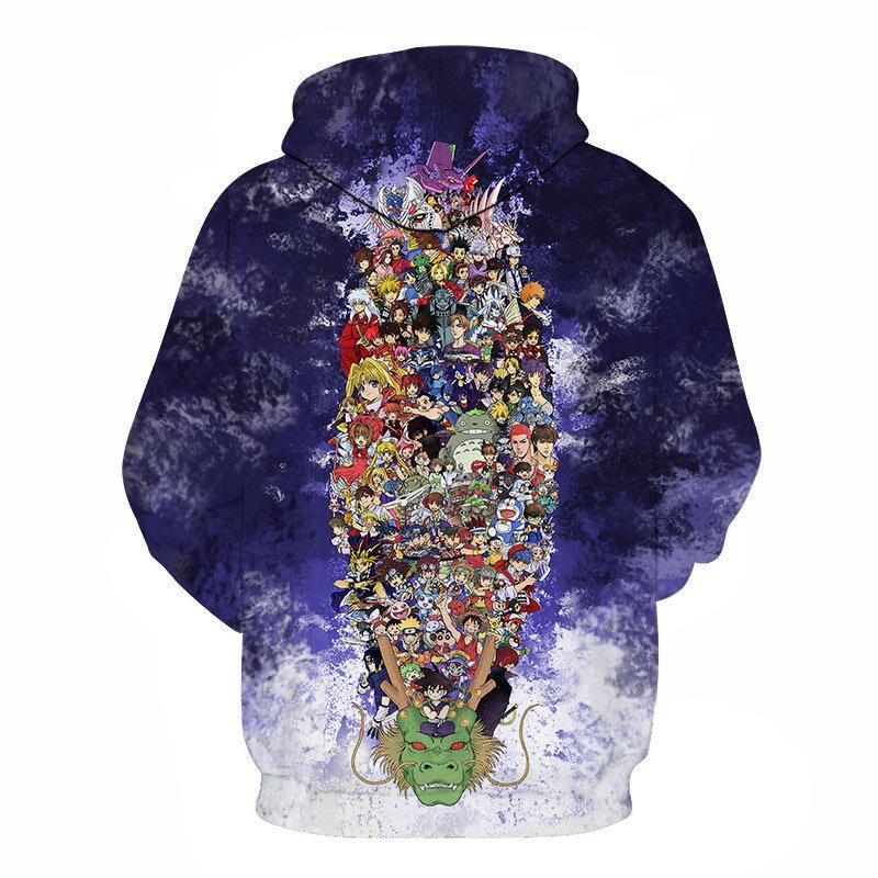 10 Colors Dragon Ball Cartoon Printed Hoodies 2025 Vintage Merch Hoodie Men and Women Hip-hop Sports Pullover Sweatshirt