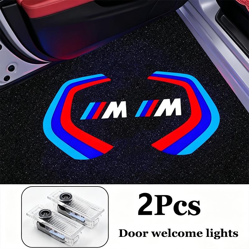 NTSM5 Motorcycle Sticker/LED Car Door Logo Welcome Lights Auto Laser Projector Lamp For BMW M E46 E90 E60 F30 F10 G20 E87 E92 E91 X5 6