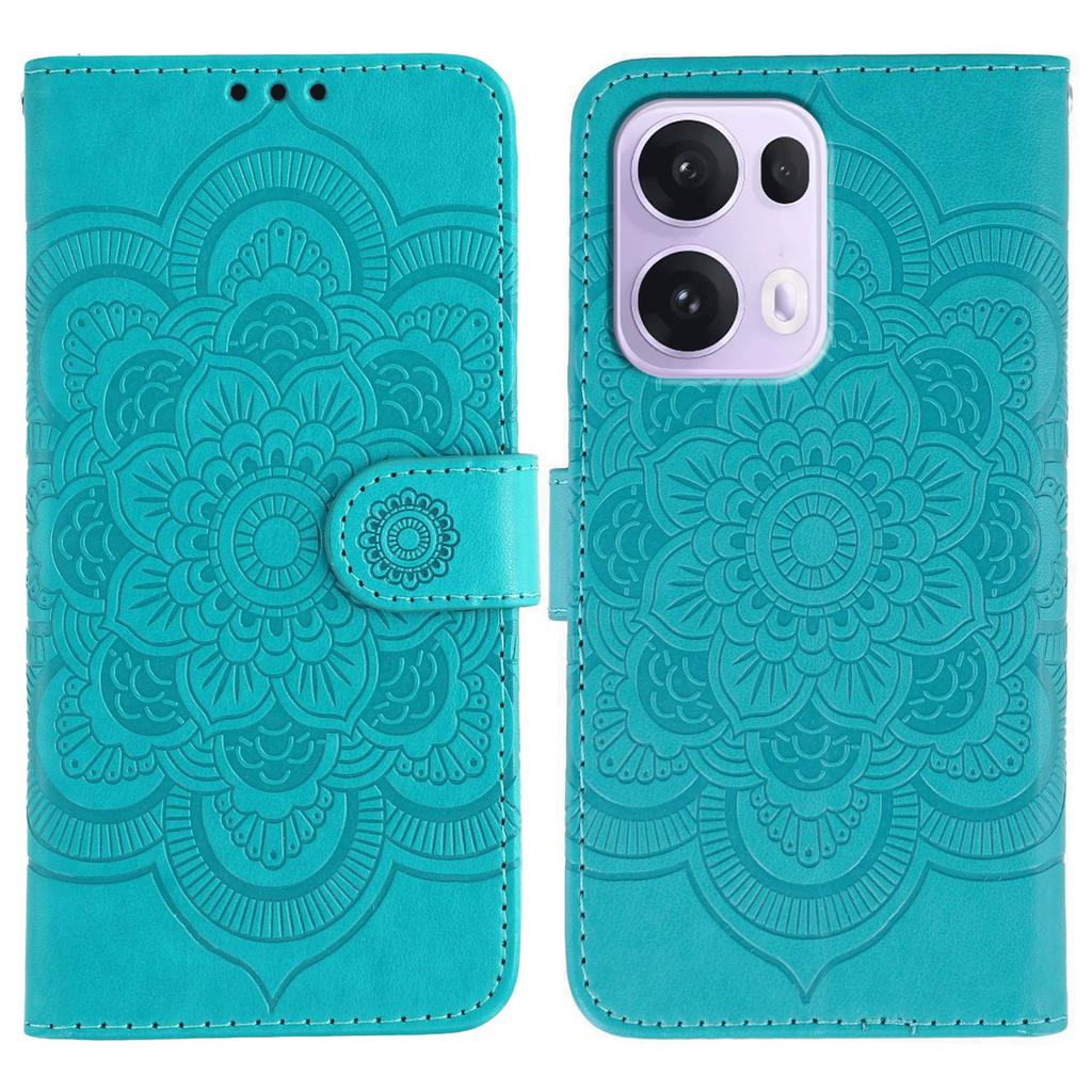 For Oppo Reno13 Pro 5G Case PU Leather Mandala Imprinted Design Wallet Phone Cover