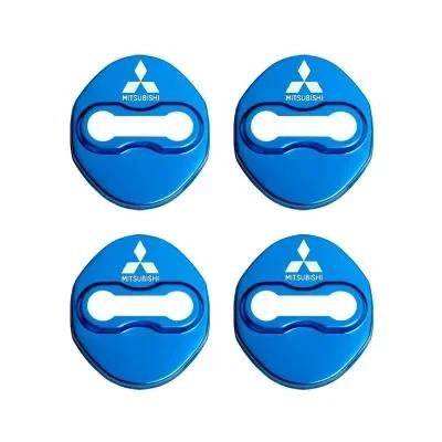 4pcs Car Door Lock Cover Protection Stickers Case for Mitsubishi Ralliart Pajero Sport Outlander ASX Lancer EX Eclipse Mirage