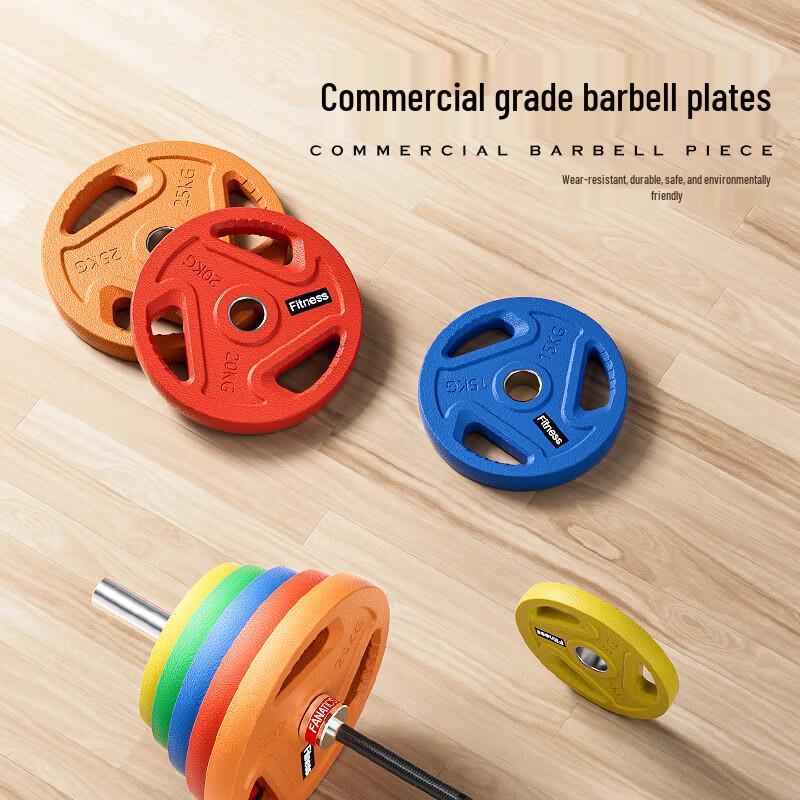 FANATICS Cast Iron Rubberized Barbell Weight Set