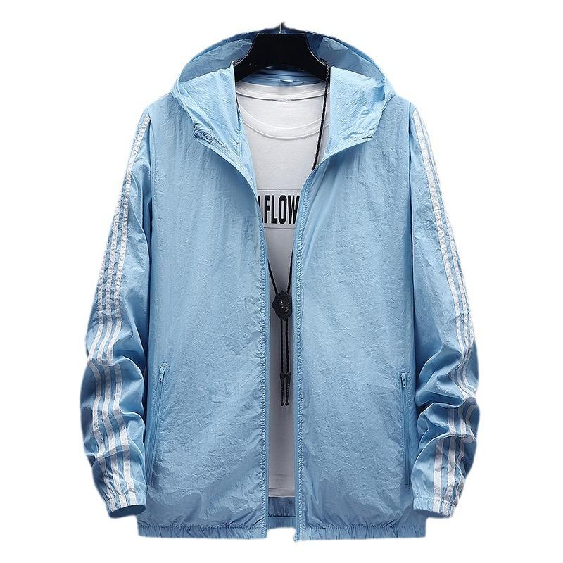 Летние солнцезащитные очки мужские тонкие дышащие ледяные шелковые комбинезоны для езды на велосипеде с капюшоном солнцезащитные очки для рыбалки полосатая куртка