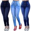High-Waisted Elastic Slim-Fit Women's Jeans