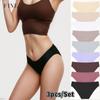 3Pcs/Set Women Seamless Panties Solid Color Underwear Soft and Comfortable Lingerie