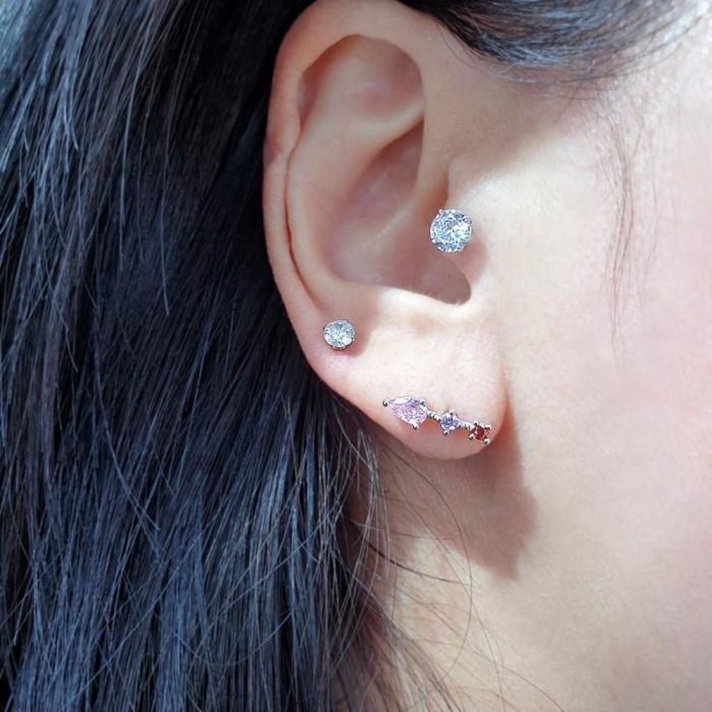 1+1+1 Surgical Steel Daily White Piercing Set (S6162882)
