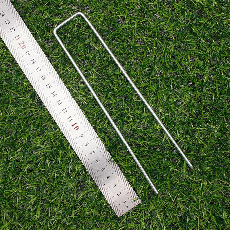 50Pcs U-Shaped Garden Staples Heavy-Duty Fence Tubing Stakes Sod Pins Galvanized Landscape Spike For Holding Lawns Barrier
