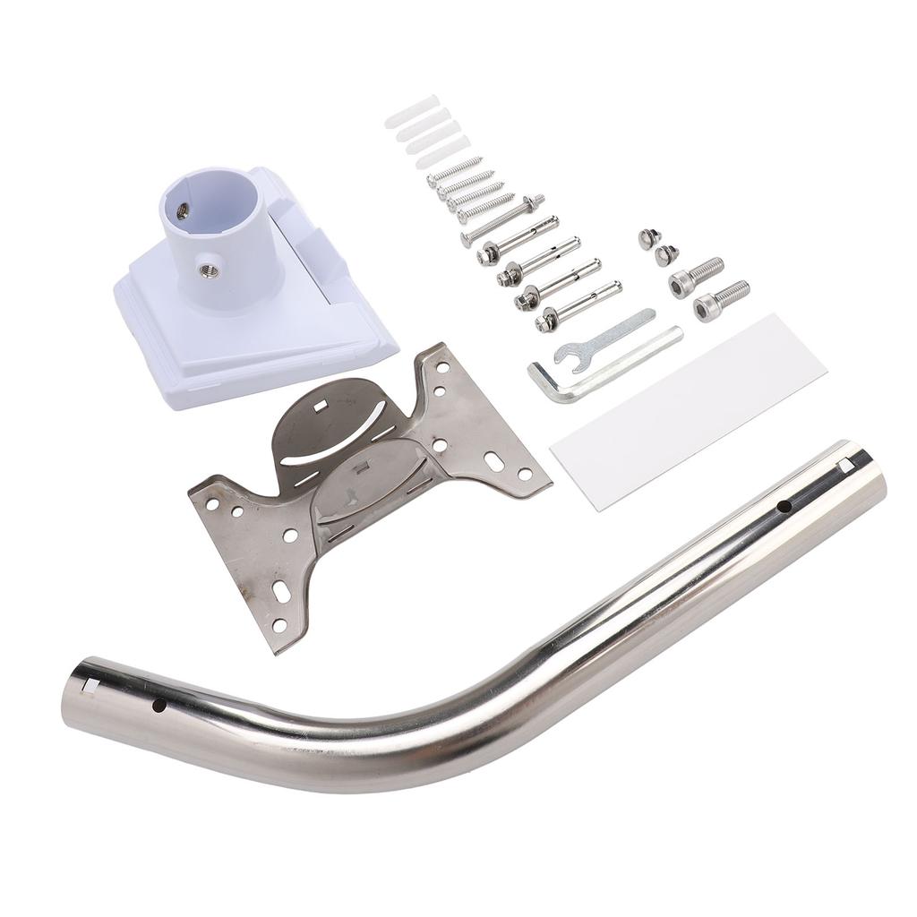 Комплект для крепления спутникового оборудования, белый ASA, нержавеющая сталь, устойчивая к погодным условиям, регулируемая на 88 градусов, длинная настенная установка для спутникового оборудования