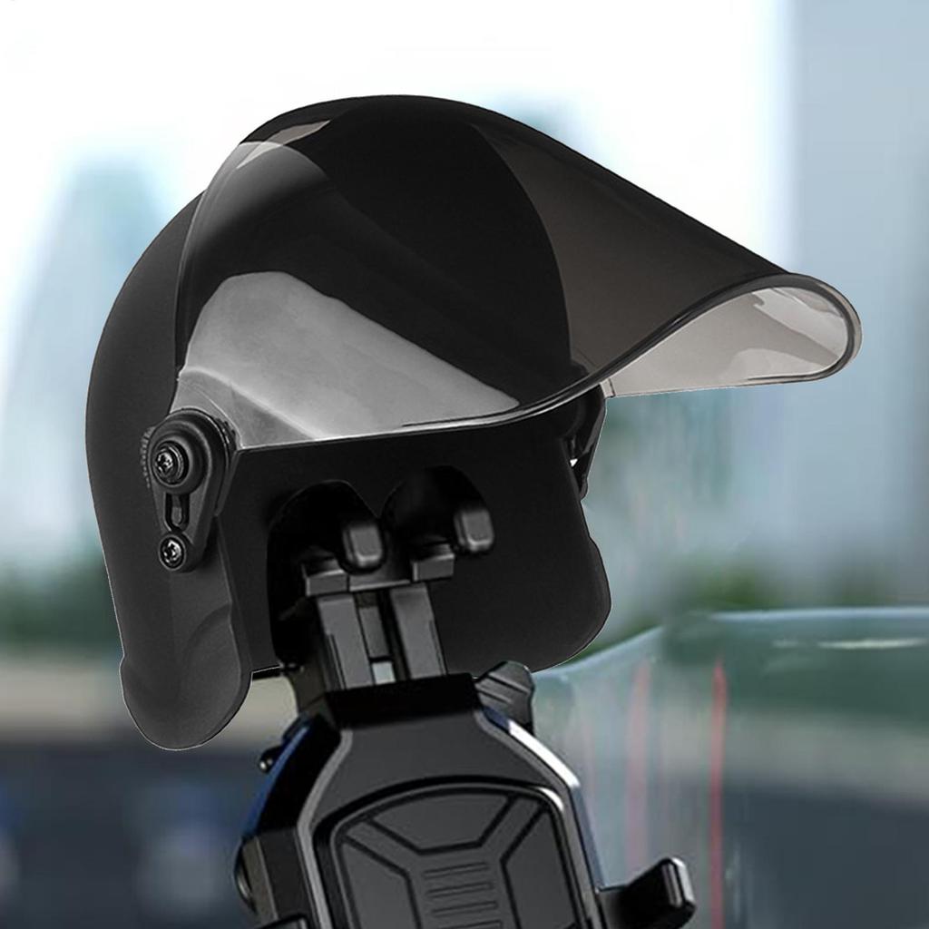 Motorcycle Small Rainproof Mobile Phone Helmet Holder Portable Mini Parasol Sun Shade Bicycle Umbrella Phone Bracket Rain Cover