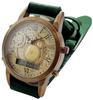 Часы японского производства Кварцевые цифровые Стимпанк размер окружности Ana-Digi (L (запястье 15~20см), зеленый)