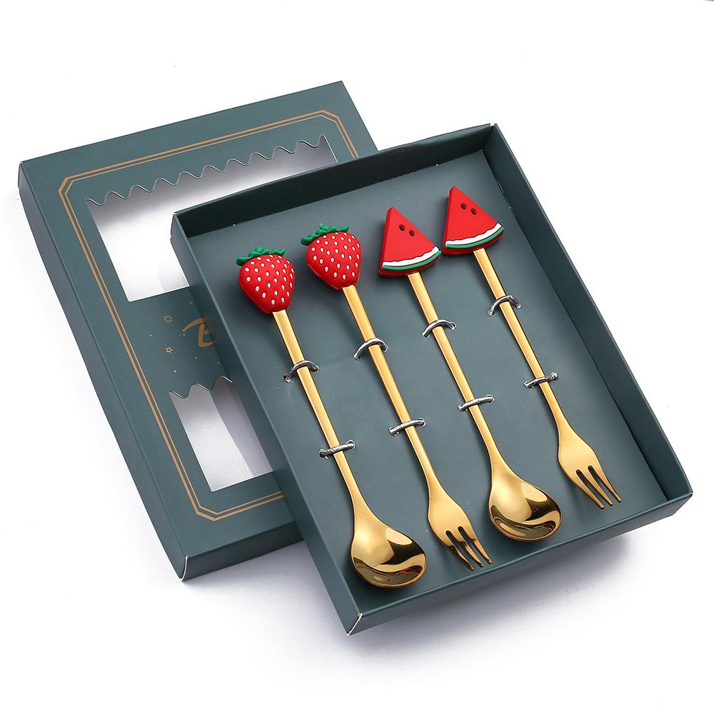 HANYANG 410 Stainless Steel Cutlery Home Hotel Use Cute Spoon Fork Western Cutlery