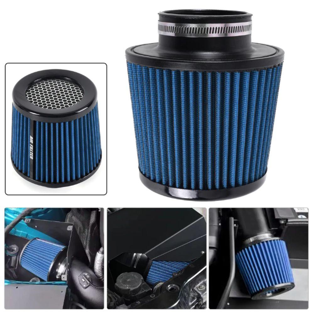 Universal Air Intake Filter Sport Power Mesh Cone Air Filter High Flow Filter Engine Pipe