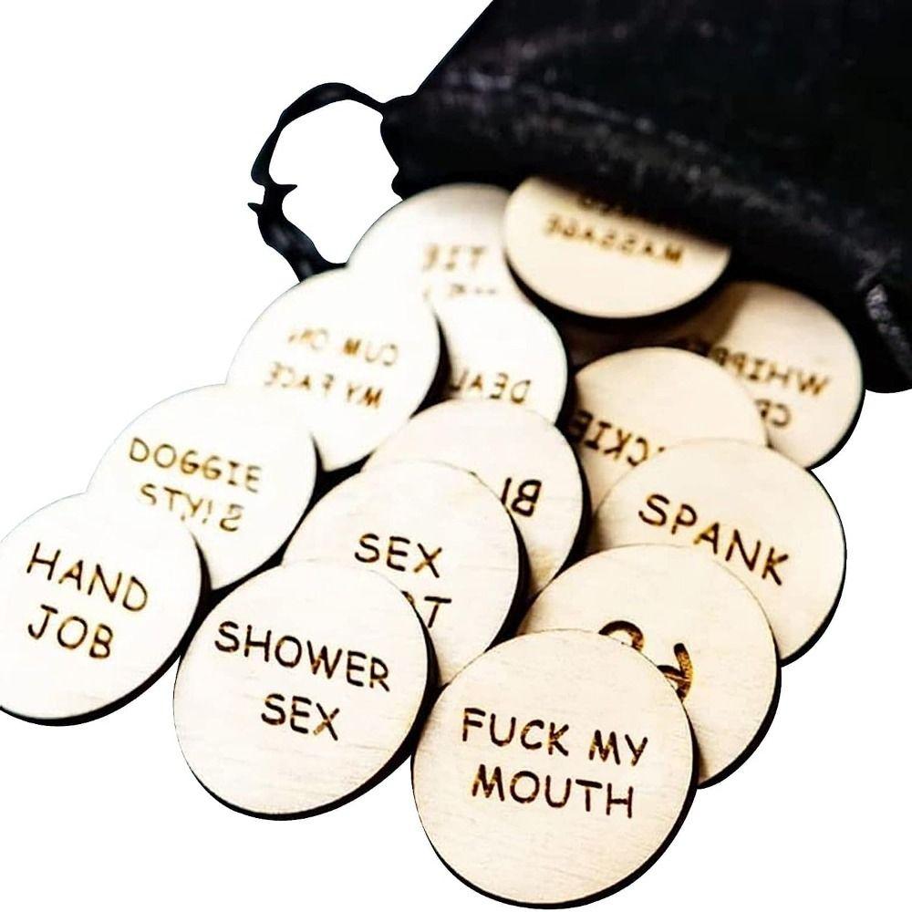 Romantic Funny Tokens Wooden Token Games for Couple Decoration Activity Tokens Birthday