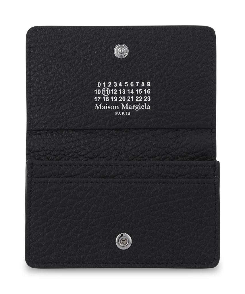 Maison Margiela 4-Stitch Grainy Leather Business Card Holder - Black / Sa3Vx0008P4455T8013.