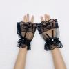 Black Short Lace Gloves Lolita Costume Accessories Gloves Halloween Bridal Wedding Gloves