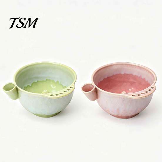Fruit Rinse Bowl Ceramic Berry Swirl Washing Bowl, Self Spinning Colander Integrated Filter with Drain Holes, Kitchen Prep Tool for Strawberries