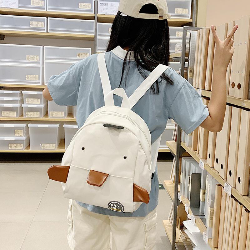 2024 новый холщовый рюкзак Douyin тот же родитель-ребенок милый маленький желтый утенок мультяшный рюкзак