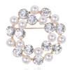 Fashion And Exquisite Pearl Hollow Rhinestone Brooch Trend Corsage Pectoral Accessories Women 'S Accessories