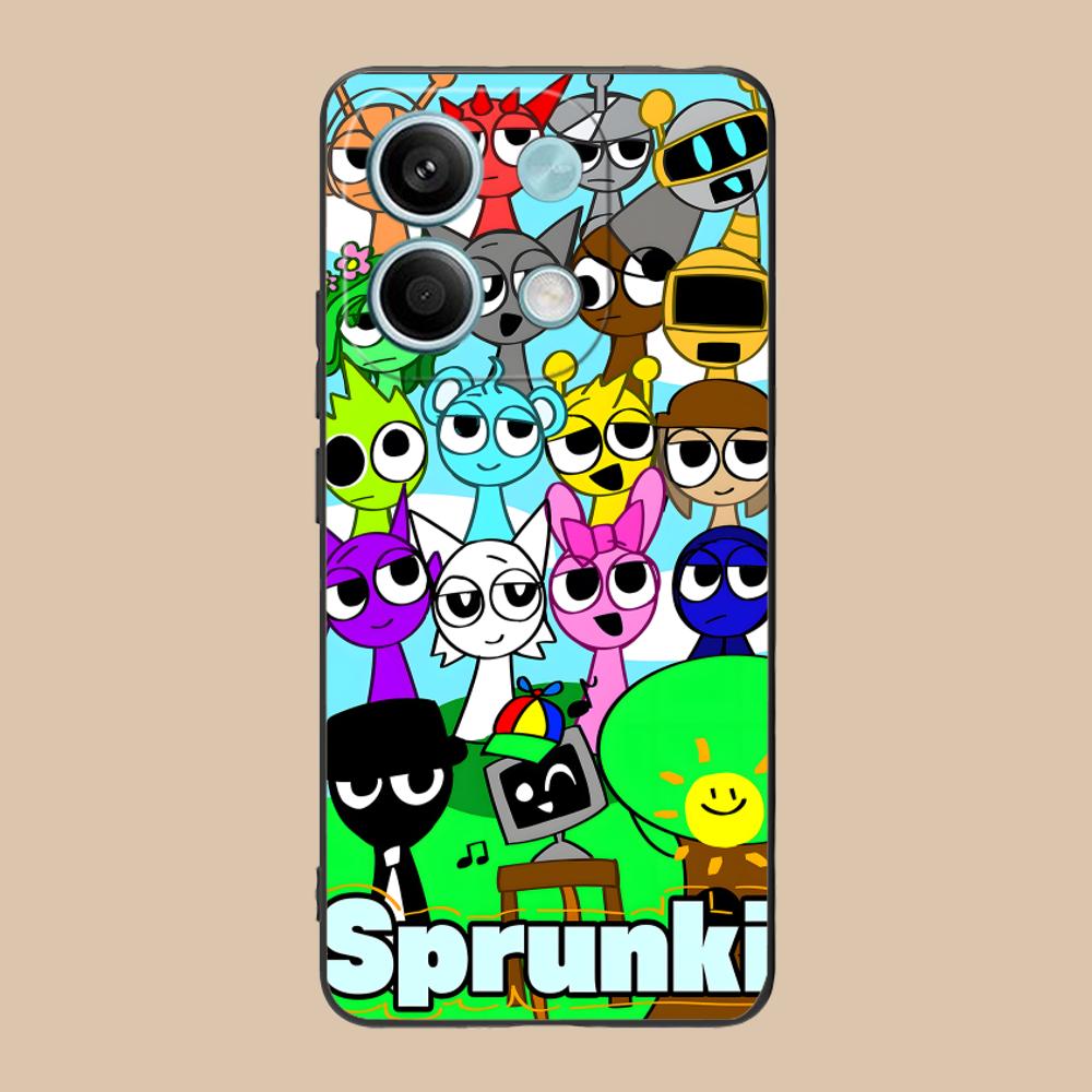 Аниме Sprunki Музыкальный Чехол для Мобильного Телефона для POCO M7 M6 M5 M4 M3 X7 X6 X5 X4 X3 Pro GT 5G Цветной Печатный Чехол Красивый Роскошный