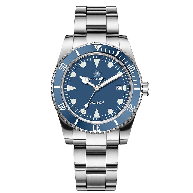 ADDIESDIVE New Men's Watches Luxury Quartz Watch Man Sport 200M Waterproof Luminous Date Dive Wristwatch AD2068 AR Coating Reloj