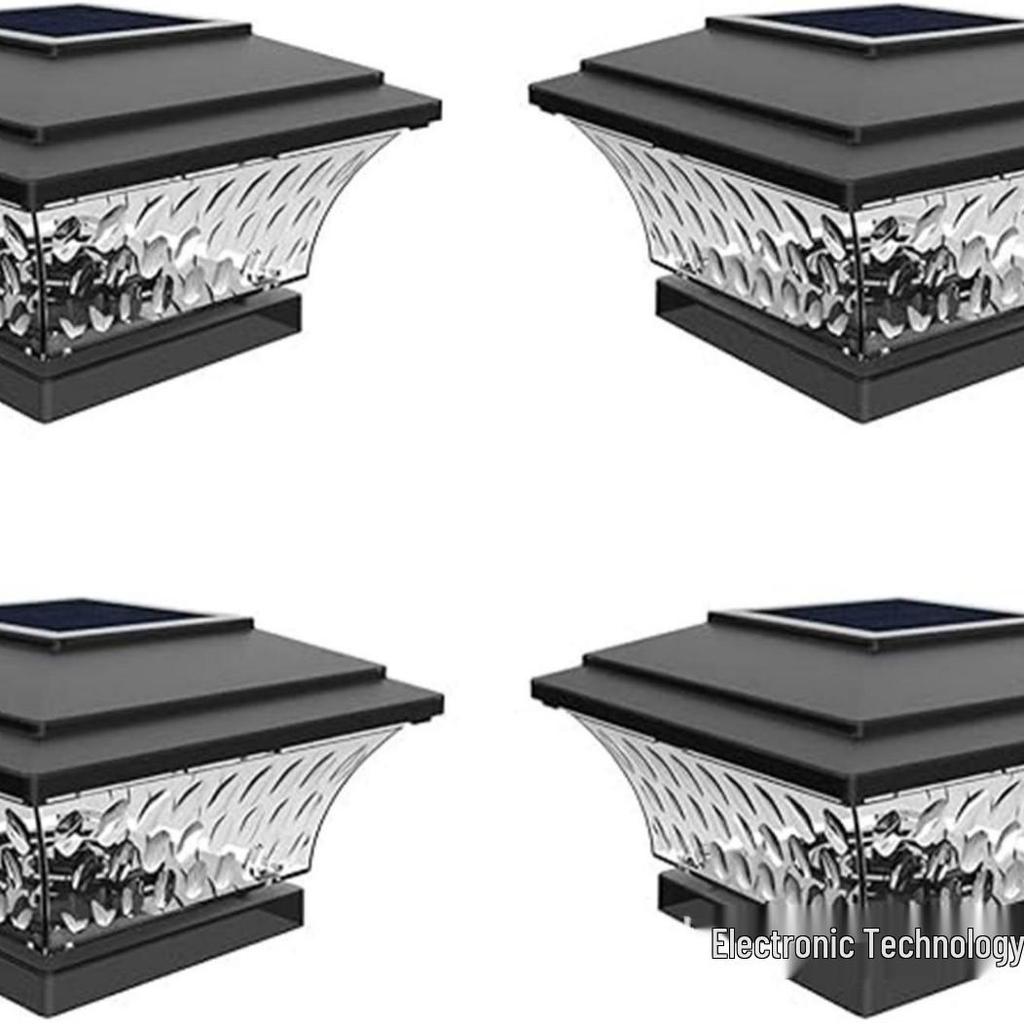 Двухцветные солнечные столбики для сада – Водонепроницаемые в китайском ретро-стиле для столбов забора и ворот