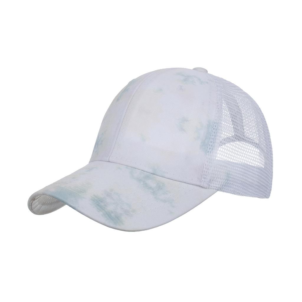Spring and summer new tie-dye printing mesh cap baseball cap embroidery cap sun hat sun hat