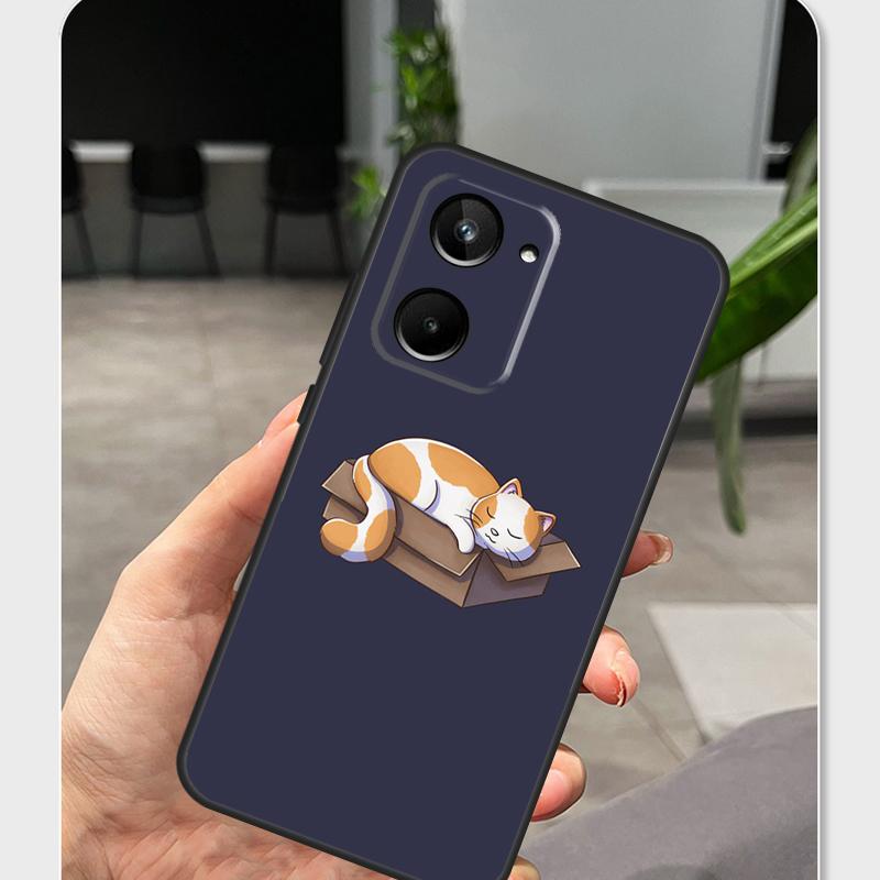 Cute Cat Kitten Case For Realme 13 12 10 11 14 Pro Plus GT6 GT7 Pro C55 C51 C25 C33 C61 C65 C67 C53 C71 C75