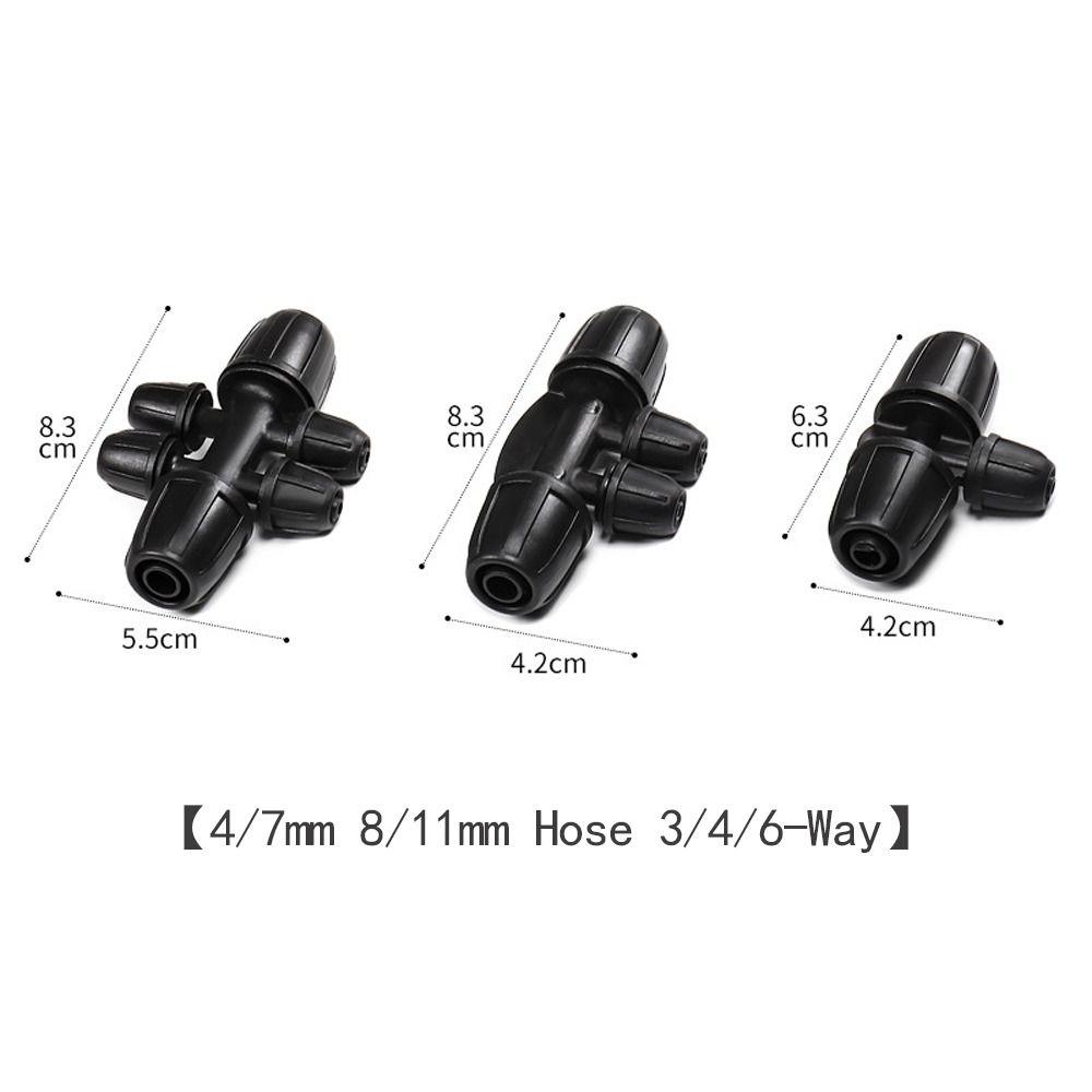Многоходовой соединитель для труб из полиэтилена 4/7 мм, соединитель для шланга, высококачественное соединение для капельного орошения
