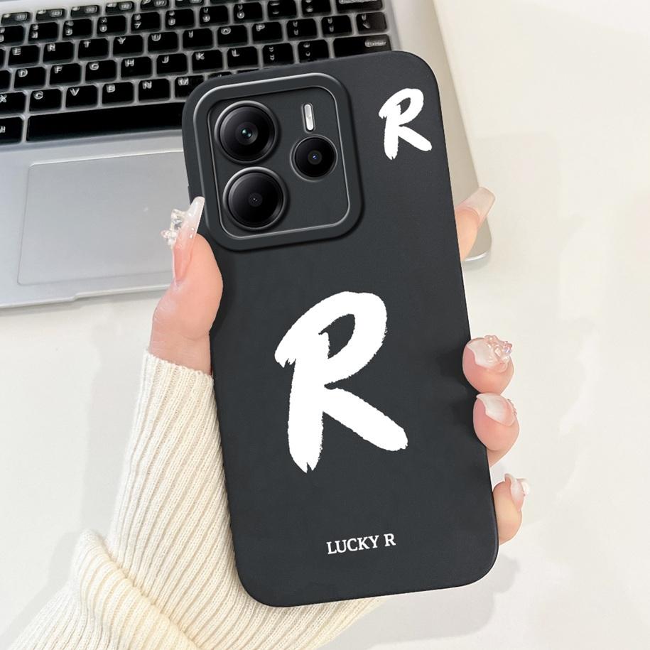 Чехол для Xiaomi Redmi Note 14 2025 Глобальная версия Милые буквы Мягкий силиконовый чехол для телефона для Redmi Note 14 Европа Note14 5G Fundas