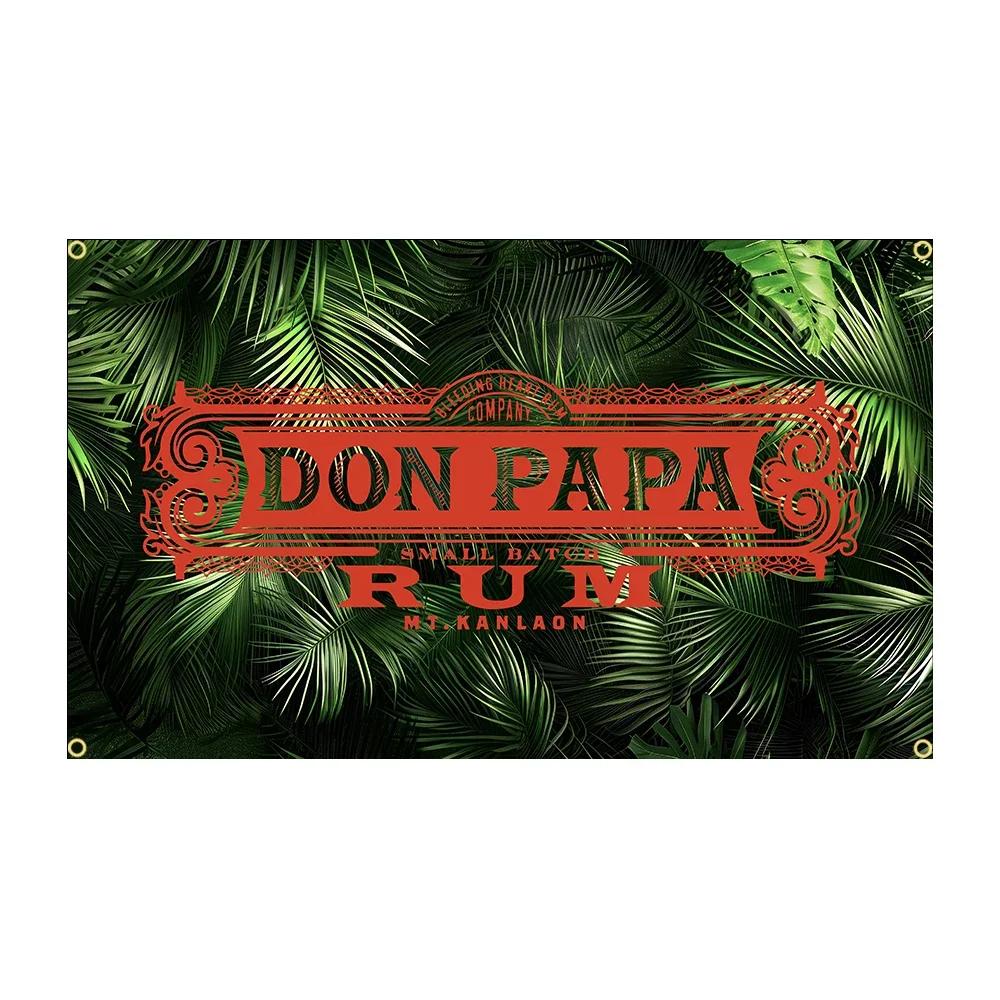 Don Papas Rum Flag Polyester Printed Wine Banner For Decor Room tapestry wall decoration Bar decoration flag