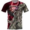 Summer Popular Carp Fishing Full Print T-Shirt for Men Fishing Apparel 3D Catfish Print T-Shirt Short Sleeve Casual Loose Top