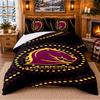 Printed 3Pcs Bedding Set Brisbane Broncos Pattern Bed Sheet Pillowcase For Bedroom Decor