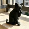 Модель Черной Кошки, Миниатюрное Украшение в Форме Кошки, 3D-печатная Матовая Черная Декоративная Фигурка для Рабочего Стола, Прихожей, Спальни