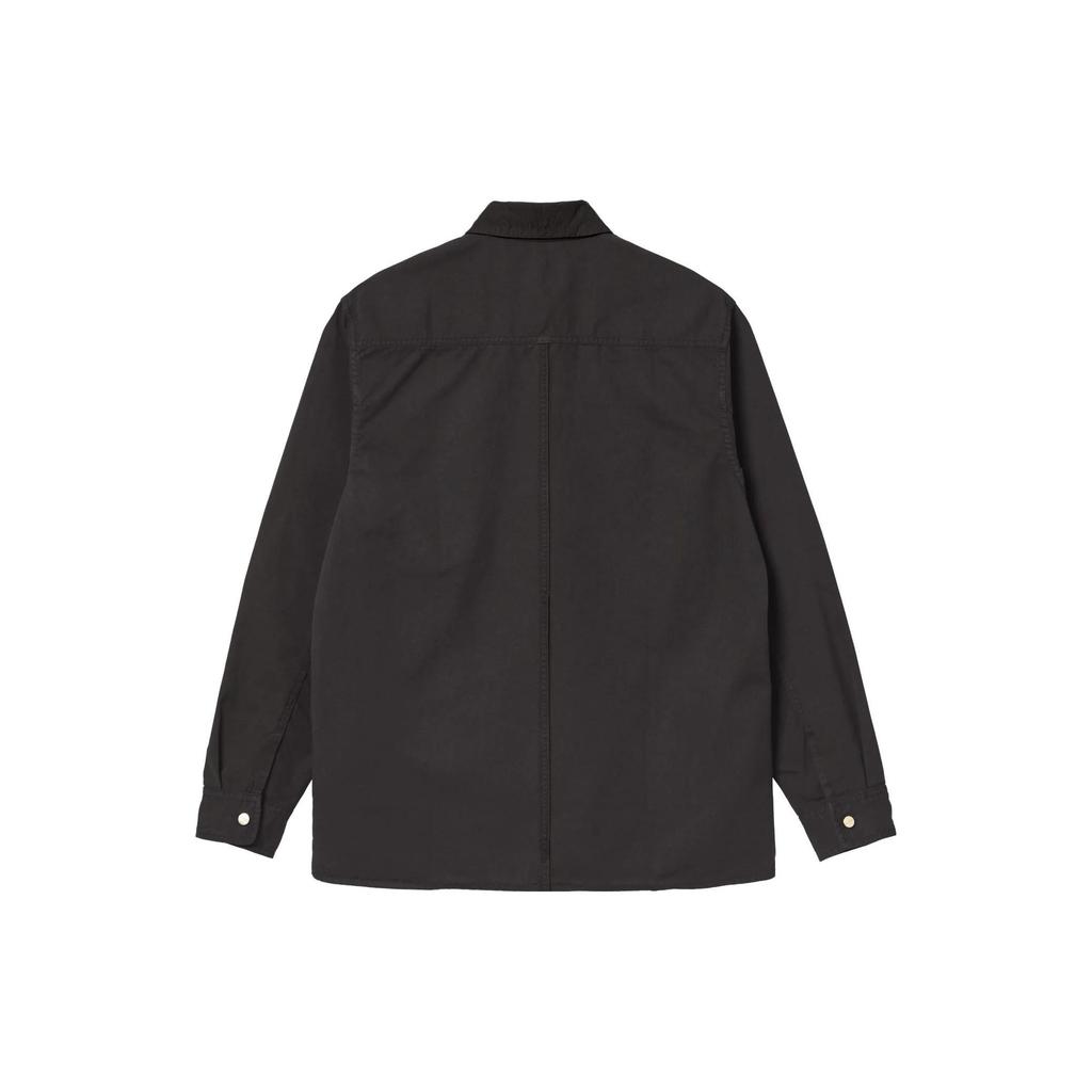 Carhartt WIP SS22 Однотонная однобортная рубашка с длинным рукавом Мужские рубашки Черный I030457-89-GD