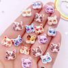20pcs Resin Mini Colorful Cartoon Fox Mask Flatback Stone Art Nails Appliques DIY Wedding  Jewelry Scrapbook Decor Accessories Crafts