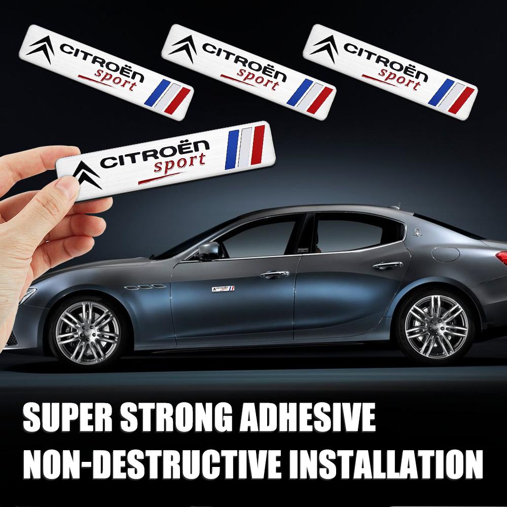 2026 Hot Car Sticker Car Styling 3D Aluminum Emblem Car Decoration Body Sticker Decals For Citroen C1 C2 C3 C4 Grand Picasso C4L alf123