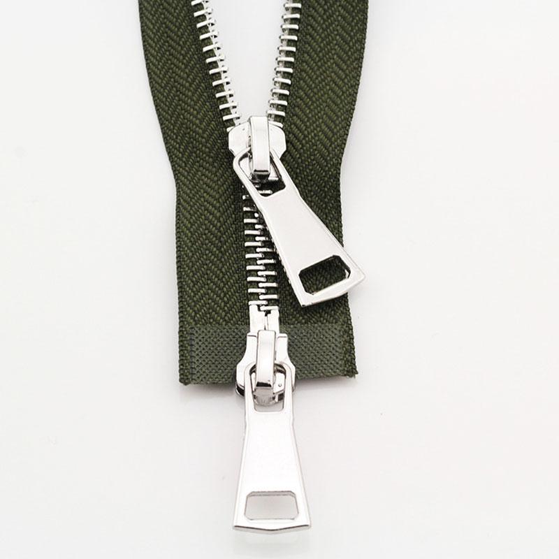 1PC DIY Sewing Jacket Metal Zipper Open Ended Double Slider Long Zip Garment Accessories